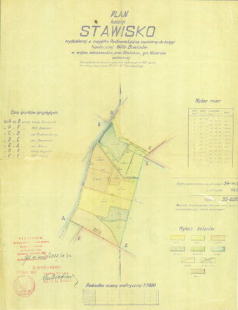 Plan kolonii Stawisko